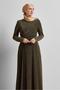 Drape Detail Silvery Dress 45677 - 2