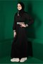 ELASTIC DRESS WITH WAIST AND CUFFS 43327 - 2