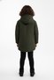 Girl's Fiber Filled Removable Hooded Windproof Khaki Winter Coat & Parka - 6