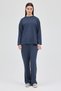 Anthracite Crew Neck Women's Pants Set 8213A - 3