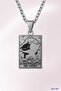 Lovers Tarot Card - Cat 316L Steel Necklace - 4