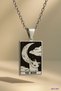 Cat Tarot Card - the Moon Moon 316L Steel Necklace