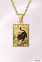 Cat Tarot Card Strength Power |   316L Steel Necklace - 4