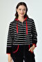 Women's Plus Size Striped Cotton Velvet Tracksuit Set 2008 - 2