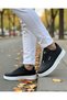 Women's orthopedic phylon non-yellowing sole sports shoes - black white - 4