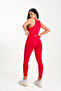 Red Sculpta Series (High Shaping Effect) Ruched Hips Shaping Push-Up Women's Sports Leggings - 5