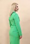 Shirt Collar Kuruvaze Short Jacket-Green - 1059100 - 3