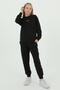 Girl's Crew Neck Print Detailed Adjustable Rubber Waist Tracksuit Set - 2