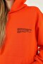 Basic Girl's Tracksuit Set with Hooded Print Detail and Steel Interlock Fabric - 4