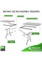 Foldable Lightweight Table White/Grey 6feet - 3