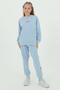 Girl's Crew Neck Print Detailed Adjustable Rubber Waist Tracksuit Set - 2