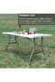 Foldable Lightweight Table White/Grey 6feet - 2