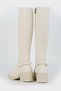 Women's Beige Genuine Natural Leather Boots - 4