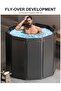 Fly-Over Development Foldable Ice Bath Tub Black 80×66 cm Portable Recovery Tub for Adults - 2