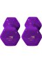 Vinyl Dumbbells Set EM-9219-3 3KG x2 Non-Slip Weights for Women, Yoga & Fitness Workouts - 2