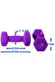 Vinyl Dumbbells Set EM-9219-3 3KG x2 Non-Slip Weights for Women, Yoga & Fitness Workouts - 6