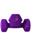 Vinyl Dumbbells Set EM-9219-3 3KG x2 Non-Slip Weights for Women, Yoga & Fitness Workouts - 4