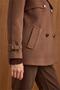 Double-Breasted Short Coat with Cape and Cuff Details LIGHT BROWN 3161 - 5