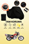 Black Rear Bag Compatible with Kuba Kb150-9 Compatible Motorcycle Tarpaulin