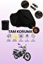 Black Compatible with Lock Rks Rk150-S Compatible Motorcycle Tarpaulin