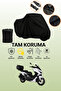 Black Rear Bag and Lock Incompatible Kuba Chia 125 Compatible Motorcycle Tarpaulin
