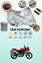 Gray Lock and Tail Bag Compatible Bajaj Pulsar as 200 Compatible Motorcycle Tarpaulin, Protection Cover