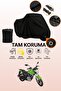 Black Compatible with Lock Kuba Cr1 Compatible Motorcycle Tarpaulin