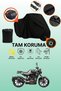 Black Lock and Tail Bag Compatible Husqvarna Svartpilen 250 Compatible Motorcycle Tarpaulin, Protective Cover
