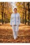 New Product... Winter Cotton Double-Layered Sha Fleece-Lined Umaş Wide Cut Open Front Mother Pajama Set