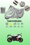 Gray Tail Bag and Lock Mismatched Rks M250 Compatible Motorcycle Tarpaulin