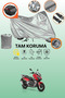 Gray Lock and Tail Bag Compatible Rks Reale 125X Compatible Motorcycle Tarpaulin, Protection Cover