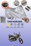 Gray Lock and Rear Bag Compatible Kuba Cheetah 150R Gold Compatible Motorcycle Tarpaulin, Protection Cover