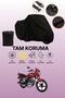 Black Rear Bag and Lock Mismatched Kuba Kh125-12D Compatible Motorcycle Tarpaulin