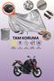 Gray Tail Bag and Lock Compatible Kawasaki Z 400 Compatible Motorcycle Tarpaulin