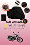 Black Lock and Tail Bag Compatible Motolux Mz46 t Compatible Motorcycle Tarpaulin, Protective Cover