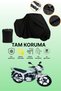 Black Rear Bag and Lock Mismatched Bisan Sunway Fks 125 Compatible Motorcycle Tarpaulin
