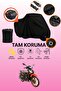 Black Rear Bag and Lock Compatible Arora Smart 50 Compatible Motorcycle Tarpaulin