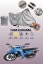 Gray Lock Compatible Bisan Shoppy 50 Compatible Motorcycle Tarpaulin, Protective Cover