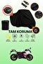 Black Lock and Tail Bag Compatible Rks M250 Compatible Motorcycle Tarpaulin, Protective Cover