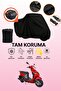 Black Rear Bag Compatible Motolux Wind 50 Compatible Motorcycle Tarpaulin, Protective Cover