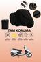 Black Rear Bag and Lock Mismatch Arora Alfa 110 Compatible Motorcycle Tarpaulin