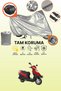 Gray Lock and Tail Bag Compatible Kuba Newton 50 Compatible Motorcycle Tarpaulin, Protection Cover