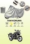 Gray Rear Bag and Lock Mismatched Hero Karizma Compatible Motorcycle Tarpaulin
