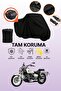 Black Rear Bag Compatible Yamaha Xvs 250 Drag Star Compatible Motorcycle Canvas, Protective Cover