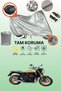 Gray Tail Bag and Lock Compatible Kawasaki Z 900 Rs Compatible Motorcycle Tarpaulin