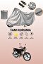 Gray Tail Bag and Lock Incompatible Arora Ar 50-30 Compatible Motorcycle Tarpaulin