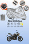 Gray Tail Bag Compatible Rks Srk125-S Compatible Motorcycle Tarpaulin, Protective Cover