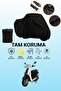 Black Tail Bag and Lock Mismatched Mondial 50 Revival Compatible Motorcycle Canvas