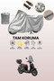 Gray Tail Bag and Lock Mismatched Rks Vps 125 Compatible Motorcycle Tarpaulin