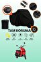 Black Lock and Tail Bag Compatible Kanuni Pony 50 Compatible Motorcycle Tarpaulin, Protective Cover